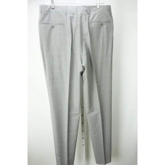 Burberry London Light Gray S120s Wool Mens Pants Trousers Sz 52 EU NEW